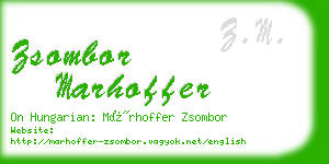 zsombor marhoffer business card